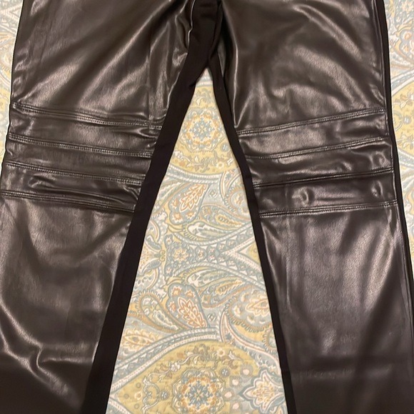 Dynamite faux leather leggings with detailing at knee - Picture 3 of 5